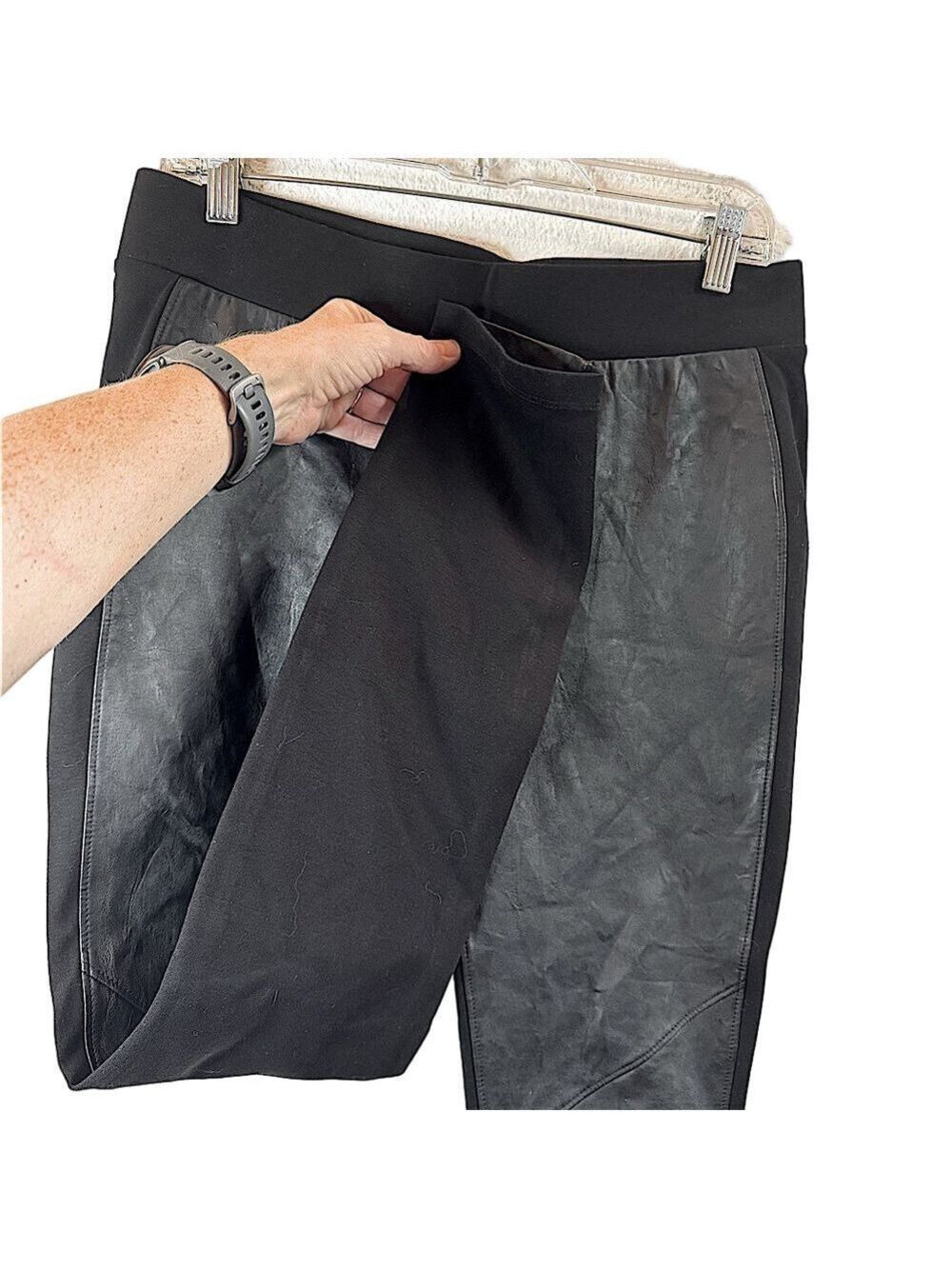 CABI ‘Bexley’ Faux Vegan Leather Front Panel Pants